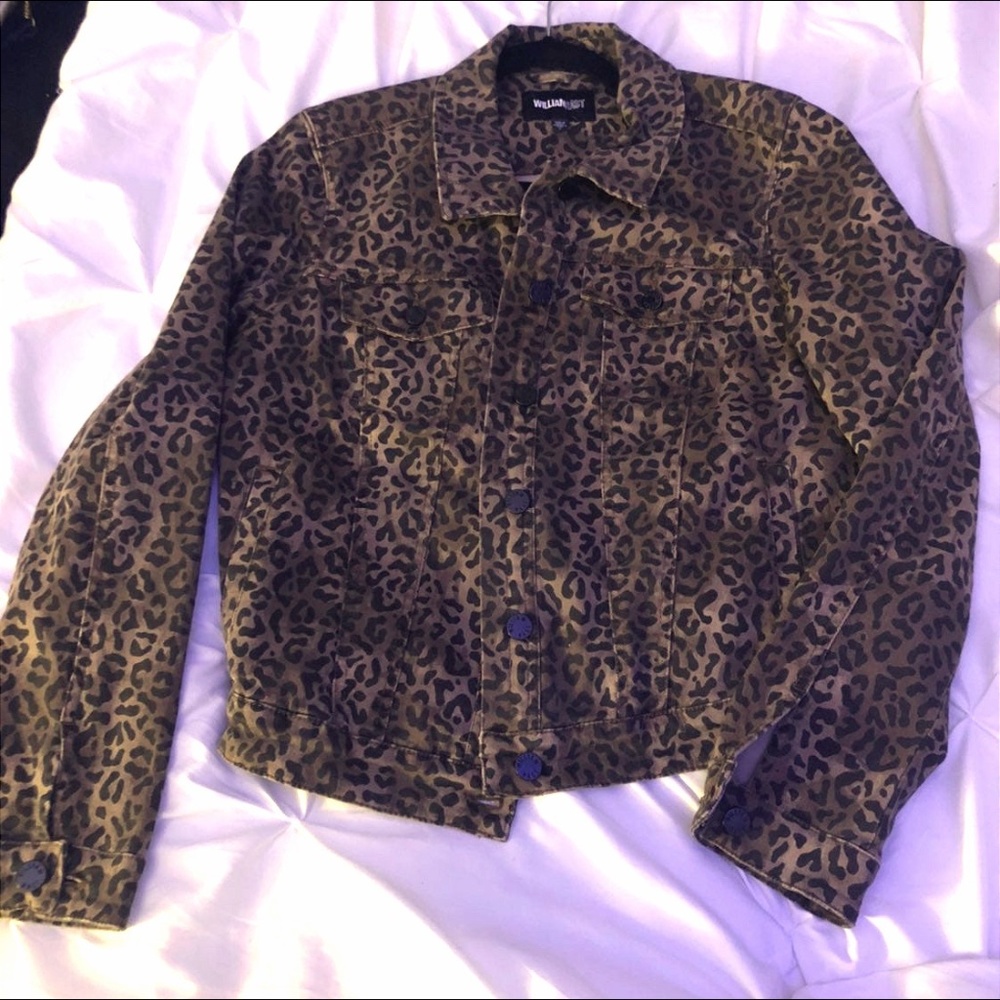 William Rast Animal Print Denim Jacket
